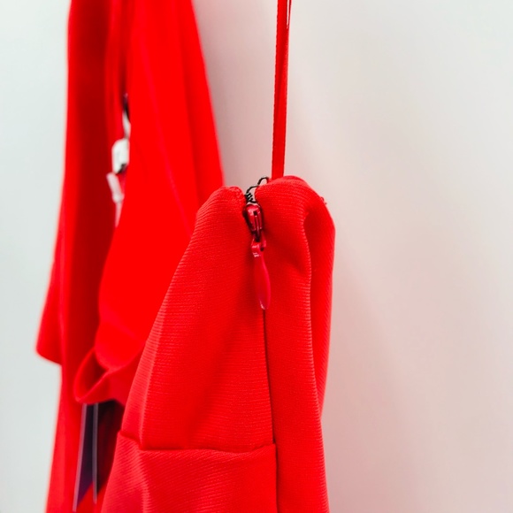 Sergio Hudson One Sleeve Cut Out Red Jumpsuit Size 2X - Picture 9 of 11